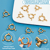 9Pcs 3 Styles 304 Stainless Steel Spring Ring Clasps STAS-UN0052-55-5