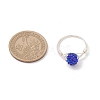 Handmade Polymer Clay Rhinestone Finger Rings for Women RJEW-JR00920-01-4