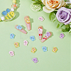 80Pcs 4 Colors Opaque Resin Cabochons CRES-FH0001-18-4