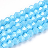 Opaque Solid Color Electroplate Glass Beads Strands LS-EGLA-A039-P2mm-A12-1