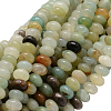 1 Strand Rondelle Natural Flower Amazonite Beads Strands G-PA0001-66-1