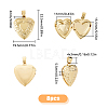 SUPERFINDINGS Brass Locket Pendants KK-FH0004-90-2