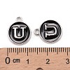 Platinum Plated Alloy Charms LS-ENAM-S118-02U-P-3