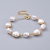 Plastic Imitation Pearl Beads Bracelets BJEW-JB04549-1