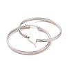 Tarnish Resistant 201 Stainless Steel Big Hoop Earrings with 304 Stainless Steel Pins for Women EJEW-E146-07P-B-2