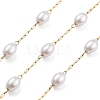 Handmade Oval ABS Imitation Pearl Beaded Chains CHS-P019-09B-G-1