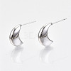 Brass Half Hoop Earrings KK-R117-035P-NF-4