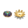 Mixed Brass Enamel Bead Caps X-KK-L124-09G-RS-2