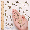 SUNNYCLUE Skeleton Key & Wing Charm Bracelet DIY Making Kit DIY-SC0017-43-3