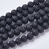 Natural Lava Rock Beads Strands G-J346-37-6mm-1