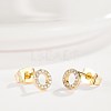 Brass Micro Pave Cubic Zirconia Stud Earrings EJEW-BB35373-G-3