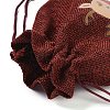 Christmas Theme Jute Cloth Storage Bags ABAG-F010-01B-01-4