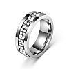 304 Stainless Steel Gear Rotatable Finger Rings FS-WGAD37A-03-1