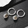 Brass Cubic Zirconia Hoop Earrings EJEW-Q015-01P-D-4