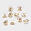 Faceted Glass Rhinestone Charms RGLA-F049-6mm-001GS-1