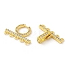 Rack Plating Brass Micro Pave Clear Cubic Zirconia Fold Over Clasps KK-H447-17G-3