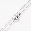 Brass Real Platinum Plated Cable Chains Pendant Necklaces NJEW-JN02259-05-4