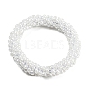 Crochet Glass Beads Braided Stretch Bracelet BJEW-K232-01E-1