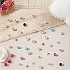 39Pcs Flower & Flat Round ABS Plastic with Alloy Lapel Pin Backs for Backpack Clothes JEWB-GF0001-55-4
