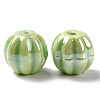 Glazed Porcelain Beads PORC-G010-01G-3
