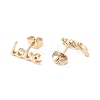 Word Love 304 Stainless Steel Stud Earrings for Women EJEW-Z017-10G-2