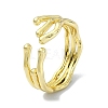 Brass Open Cuff Ring RJEW-B051-33G-1