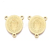 Ion Plating(IP) 201 Stainless Steel Rosary Center Connector Charms STAS-T064-47G-2