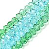 Transparent Painted Glass Beads Strands X1-DGLA-A034-T6mm-A17-2