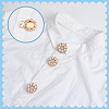 4Pcs Alloy Rhinestone Cufflinks HJEW-NB00216-4