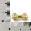 Brass Micro Pave Clear Cubic Zirconia Beads KK-G493-34A-G02-3