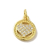 Real 18K Gold Plated Brass Pave Cubic Zirconia Pendants KK-M283-08A-01-1