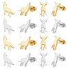 16 Pairs 4 Style Deer & Wolf 304 Stainless Steel Stud Earrings for Women EJEW-DC0001-20-1
