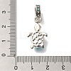 Rack Plating Alloy Rhinestone European Dangle Charms FIND-H005-45P-06-3