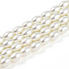Baking Paint Pearlized Glass Pearl Bead Strands X-HY-T002-01A-02-3