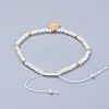 Electroplate Glass Braided Beads Bracelets BJEW-JB04311-05-4