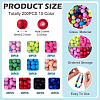 200Pcs 10 Colors Forsted Glass Beads GLAA-TA0003-28-4