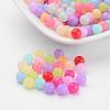 Mixed Color Imitation Jelly Acrylic Round Beads X-JACR-R001-6mm-M-1