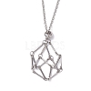 Crystal Holder Cage Necklace NJEW-JN04585-2