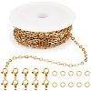 10M 304 Stainless Steel Textured Cable Chains FIND-SC0012-51G-1