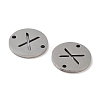 Non-Tarnish 201 Stainless Steel Hollow Flat Round Links FIND-R149-03X-P-2