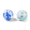 10Pcs Opaque Printed Acrylic Beads OACR-S146-02-4
