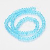 Faceted Bicone Transparent Glass Bead Strands GLAA-J082-A09-2