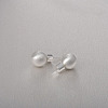 Round Ball Drawbench Brass Ear False Plugs for Women LS-EJEW-G391-24D-S-1