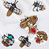 Gorgecraft 3Pcs 3 Style Bees Shape Felt Sew on Appliques DIY-GF0008-65-6