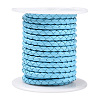 Braided Cowhide Leather Cord NWIR-N005-01N-4mm-1