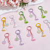 10Pcs 5 Colors Resin Badminton & Racket Pendant Decorations HJEW-SP0001-68-6