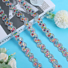 Polyester Paillette Lace Ribbon OCOR-WH0078-113A-4