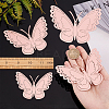 CREATCABIN 3Sets 3D Butterfly PVC Mirrors Wall Stickers DIY-CN0001-86A-3