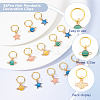 24Pcs Alloy Enamel & Iron Braiding Hair Pendants Decoration Clips PALLOY-AB00050-4