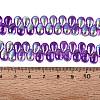 Electroplate Transparent Glass Beads Strands EGLA-N057-01A-09-4